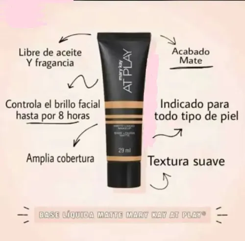 Mary Kay At Play Base Líquida Mate Light To Medium 29ml