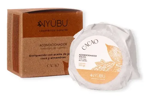 Acondicionador Sólido Nyübu – Cabello Mixto: Cacao – 100 Gr
