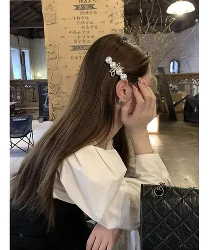 Accesorio Para Cabello Roto Pearl Spring Duckbill Clip Para  Pearl Hairpin