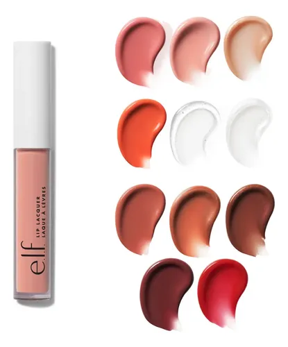 Lip Gloss E.l.f. Lip Lacquer Brillo Labial 2.4 Ml. Acabado Glitter Color Whisper Pink