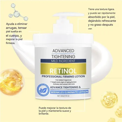 Loción Corporal Con Retinol Y Humectante Facial 50g 2pc