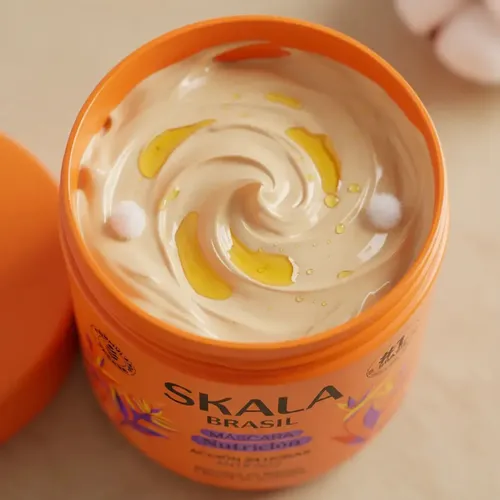 Máscara NUTRICIÓN SKALA NUEVA mango y algodón APTA MÉTODO CURLY anti frizz 450g VEGANA libre de siliconas, sulfatos y petrolatos
