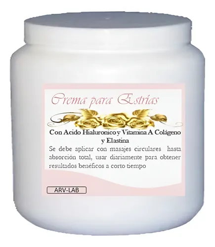 Crema Estrias Hialuronico Vitaminas A/e Colageno Potenciada