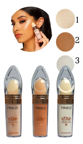 Polvo De Hadas Iluminador Facial Corporal Brillo Pink 21