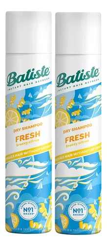2 Shampoo En Seco Batiste Fresh Citrus Lavado Sin Agua