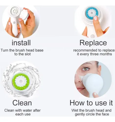 Cabezales Repuestos Clarisonic 4 Pack Para Mia/alpha Fit