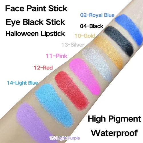 Pintura Facial Eye Black Azul Royal Meicoly 3u