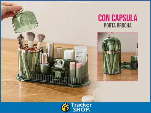 Organizador Make Up Maquillaje Porta Cosmético Y Brochas