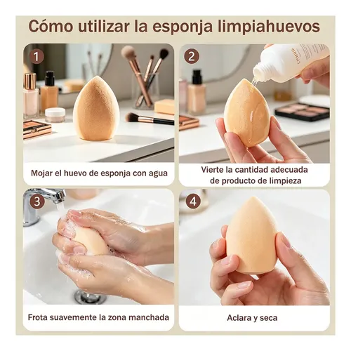 A Esponjas De Maquillaje Polvo Beauty Blender Lila 15pcs .