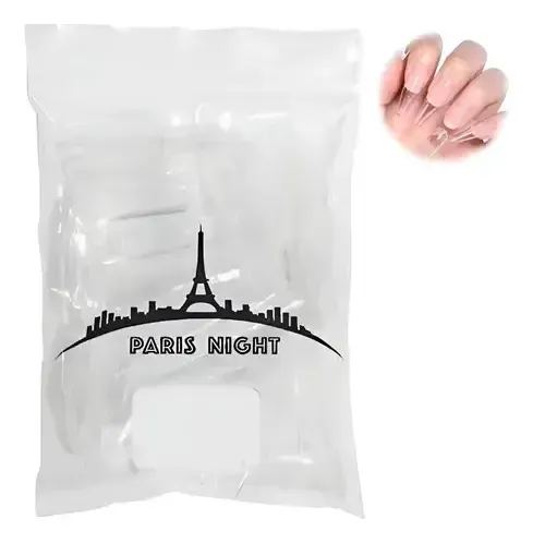 Kit Soft Gel 100 Tips Paris Night+ Base Kapping 15ml Premium