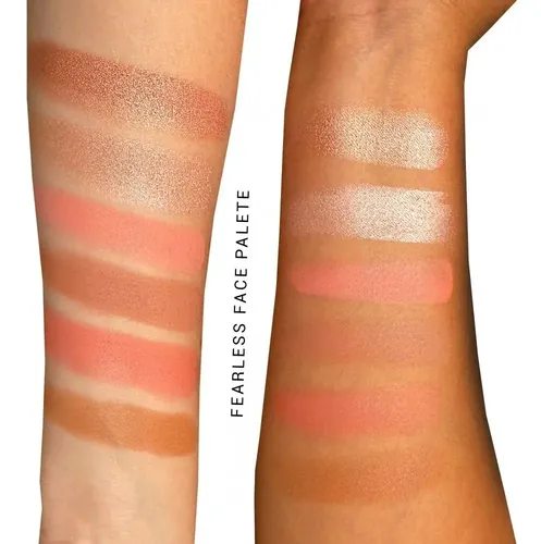 Paleta Contorno Rubor Iluminador Fearless Face Palette Rude Cosmetics 6 Tonos