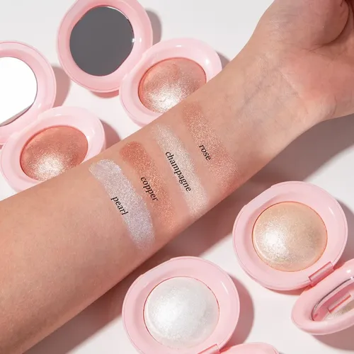 Iluminador Facial En Polvo Compacto Efecto Brillante