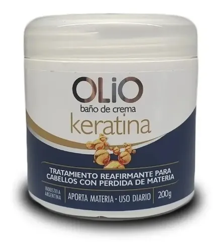 Baño De Crema Keratina Reparador Antifrizz Olio X 200gr
