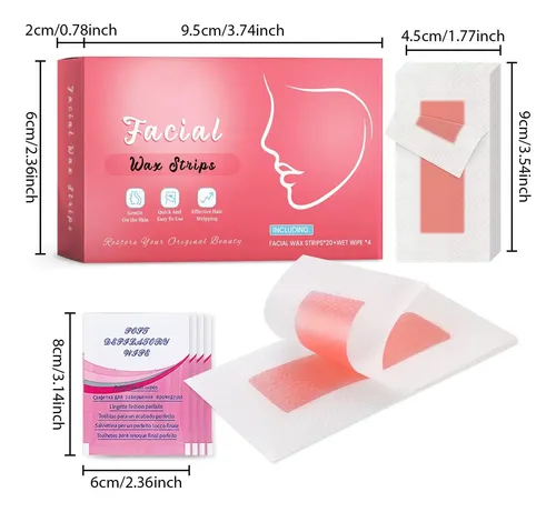 Tiras De Cera Facial Para Eliminar La Eliminación Facial Par