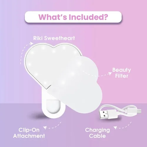 Espejo De Maquillaje Riki Loves Riki Led Recargable Blanco