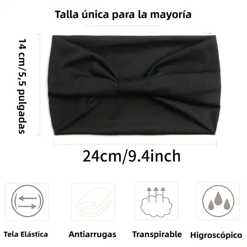 Pack X4 Vinchas Anchas Tipo Turbante Para Mujer