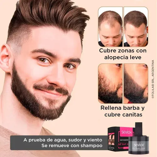 Sombra Capilar Sevich 4g Cubre Canas Raíces Relleno Cabello