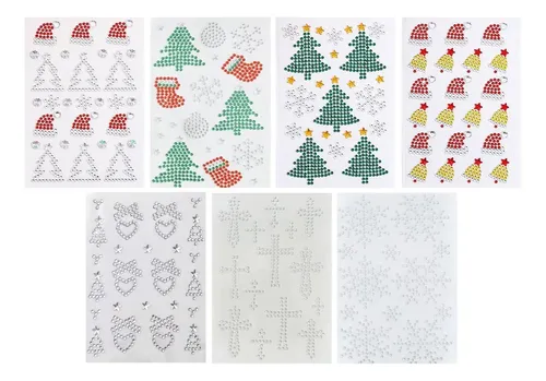Pegatinas Navideñas Con Diamantes De Imitación For La Cara