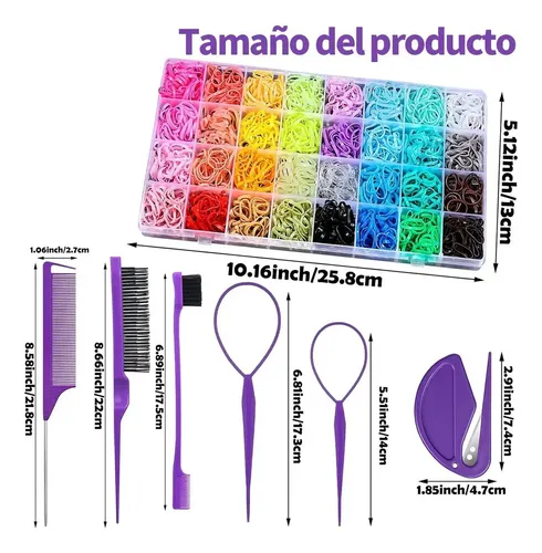 Kit De Ligas Para Peinar Niñas Con Peines Y Accesorios, 32 P
