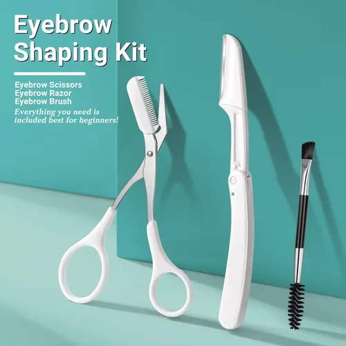 Set Profesional 8 En 1 Pinzas Y Tijeras Para Cejas