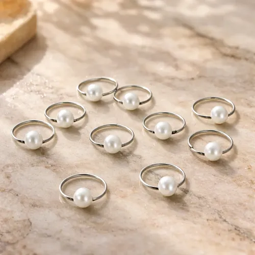 10 Argollitas De 12mm Para Trenza Dije Perla