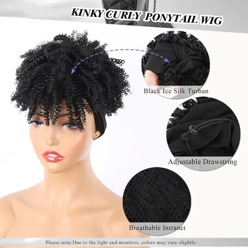 Diadema Wigs Brown Para Peluca Corta Afro Afro Ombre Negra
