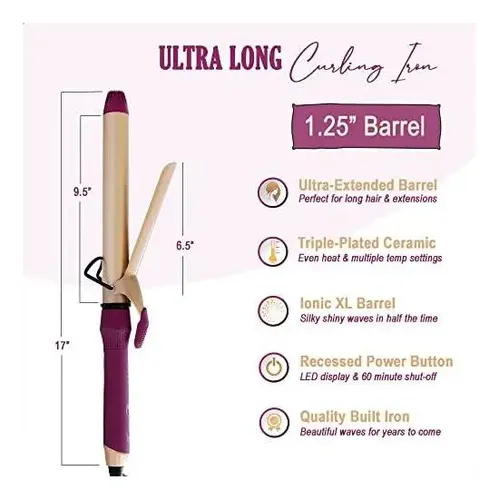 Mr Goddess Xl Curling Iron Wand La Mejor Y Más Larga Plancha