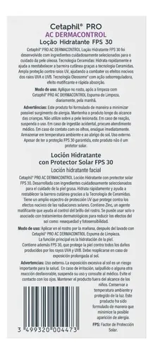 Loción Hidratante FPS 30 PRO AC Dermacontrol Cetaphil para Piel con Tendencia Acnéica x 118 Ml
