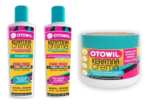 Otowil Kit Keratina En Crema Shampoo+acondicionador+mascara