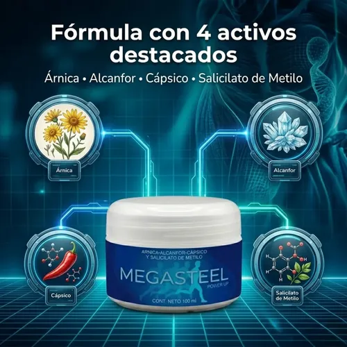 Gel Antiinflamatorio Megasteel Artrosis Artritis 100ml 4×2