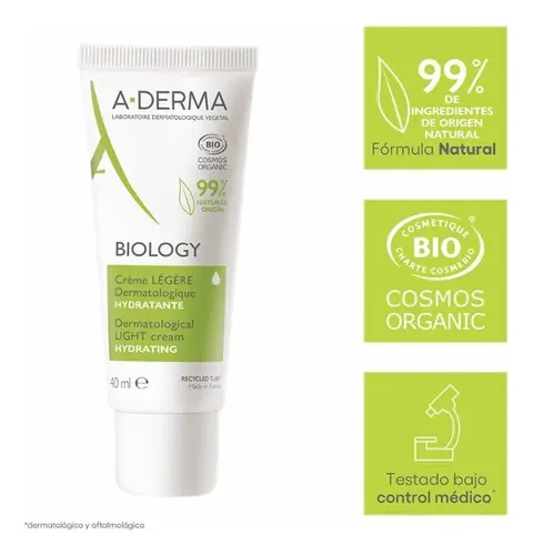 Crema Ligera Hidratante Aderma Biology X 40 Ml