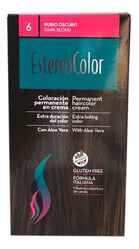 Tintura Cabello EstereoColor Rubio Oscuro Permanente Kit Completo 94ml