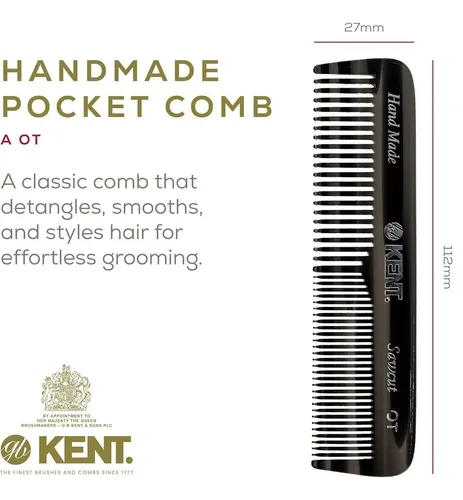Peine Artesanal Para Cabello Y Barba Kent Ot Graphite