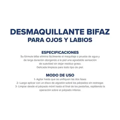 Dermaglós Facial Desmaquillante Ojos Limpiador Bifásico X100