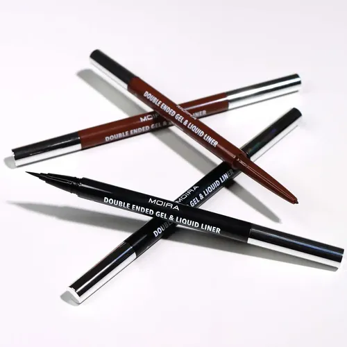 Delineador Liquido Double Ended Gel & Liquid Liner Moira Color 001 Black