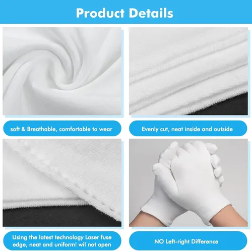 Guantes Blancos De Algodón Para Manos Secas Y Eczema