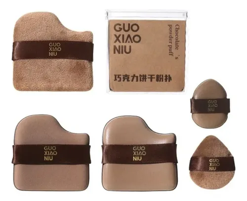 6 Esponjas De Maquillaje Color Chocolate