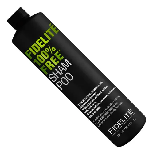 Fidelite Shampoo 100% Free Cabello Seco Y Castigado 900ml X3