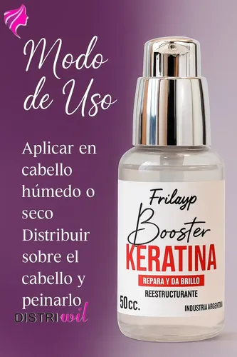 Kit Shock de Queratina Frilayp con Booster y Spray para Cabello Dañado
