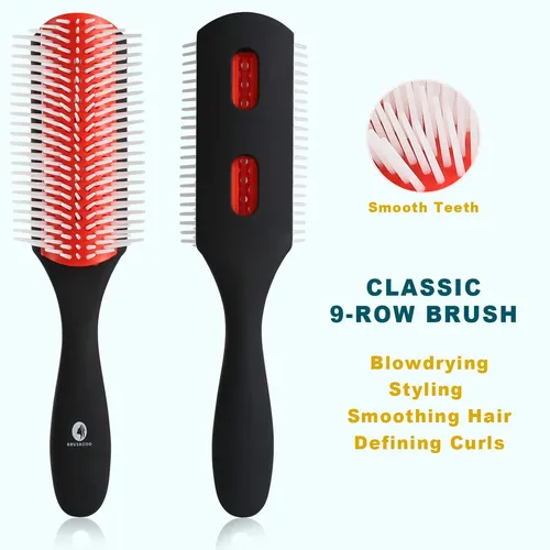 Cepillo Desenredante Brushzoo Para Cabello Rizado Con Cepill