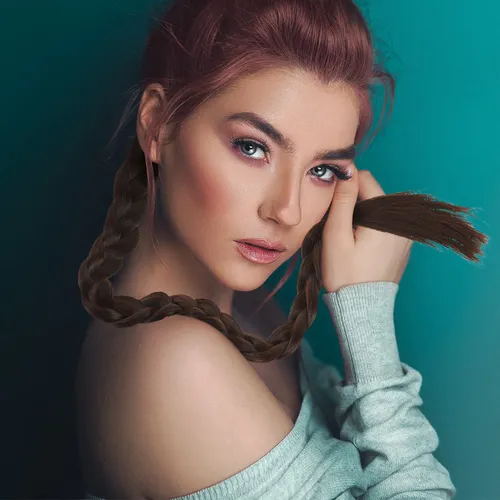 Extensiones De Cabello Sintético Largo Y Liso Trenzado En Co