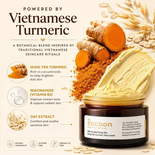 Mascarilla Vietnamita De Cúrcuma Cocoonoriginal 30 Ml