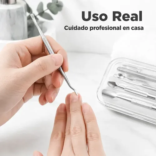 Kit De Cuidado De Uñas De Acero Inoxidable, Removedor De Cut