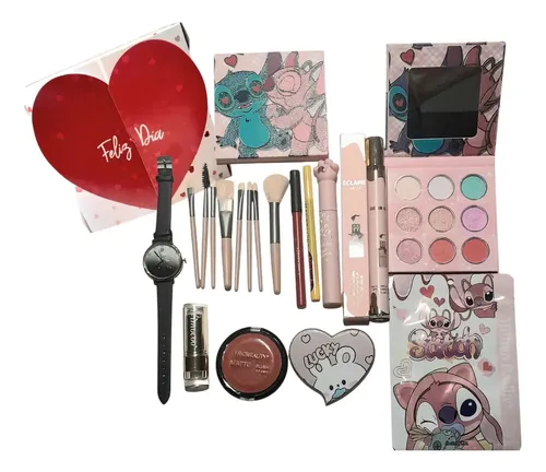 Kit Maquillaje Completo Skin Paleta Perfume Labial Stitch
