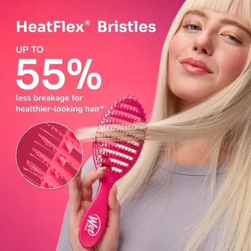 Cepillo Para Cabello Wet Brush Speed Dry Rosa Con Diseño Ven