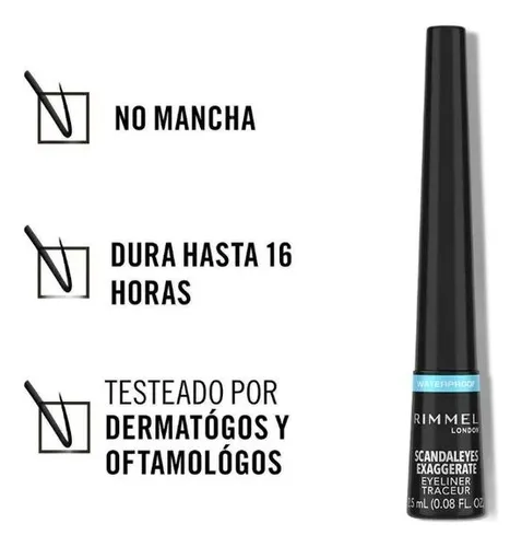 Lápiz Delineador De Ojos Líquido Rimmel Exaggerate 2,5ml