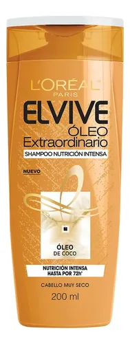 Shampoo Elvive Óleo Extraordinario de Coco para Cabello Seco 200 mL