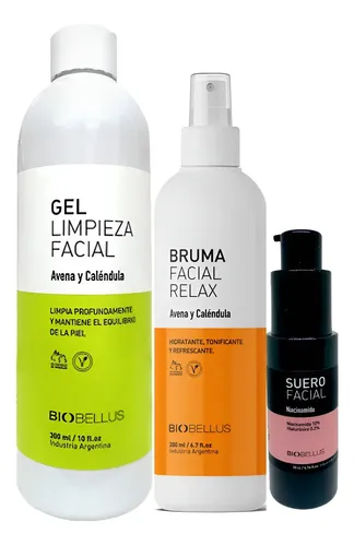 Kit Biobellus Skincare Facial Piel Sensible Rutina Diaria