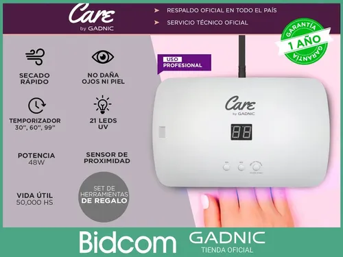 Cabina Para Uñas Gadnic Led 48w+ Torno Electrico Profesional