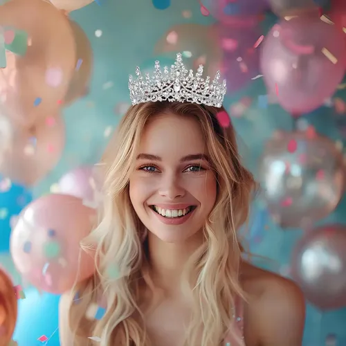 Tiara Con Corona Schmoopy Para Mujer, Accesorios De Pelo Par